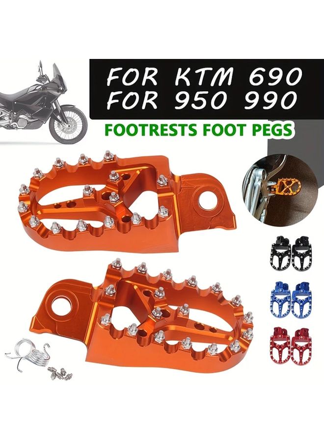 Red Motorcycle Footrest Footpegs for KTM 690 950 990 Enduro SMC Supermoto Adventure Models - Image 1